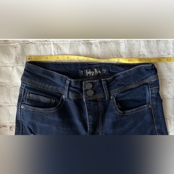 Indigo Rein Dark Blue Distressed Skinny Jeans - Picture 4 of 7